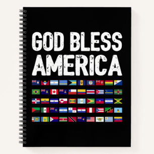 Gott segne Amerika, alle Länder, Latino-Stolz I Notizbuch