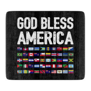 Gott segne Amerika Alle Länder Latino Stolz I Schneidebrett