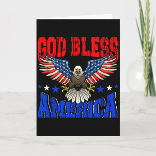 Gott segne Amerika American Eagle Flag 4. Juli Got Karte