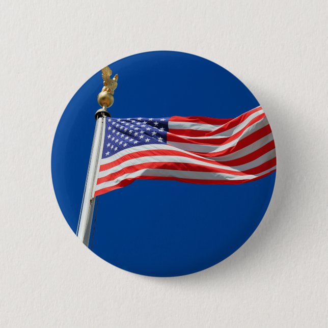 Gott segne Amerika, amerikanische Flagge, Patriot- Button (Vorderseite)