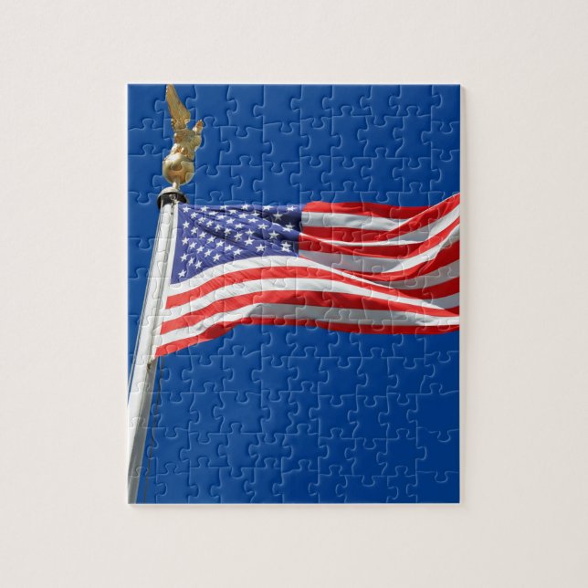 Gott segne Amerika, amerikanische Flagge, Patriot- Puzzle (Vertikal)
