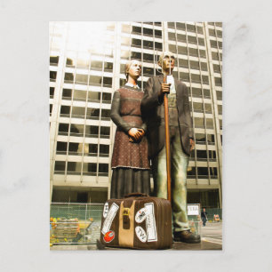 Gott segne Amerika/Amerikanische Gotik Postkarte