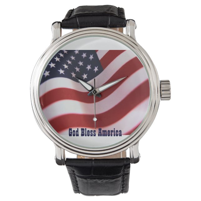 Gott segne Amerika Armbanduhr (Vorderseite)