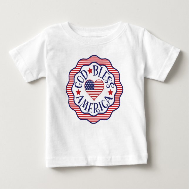 Gott segne Amerika Baby T-shirt (Vorderseite)