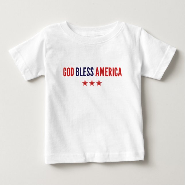 Gott segne Amerika Baby T-shirt (Vorderseite)