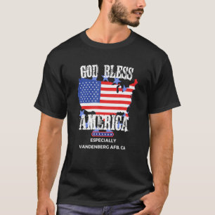 Gott segne Amerika, besonders Vandenberg AFB CA US T-Shirt