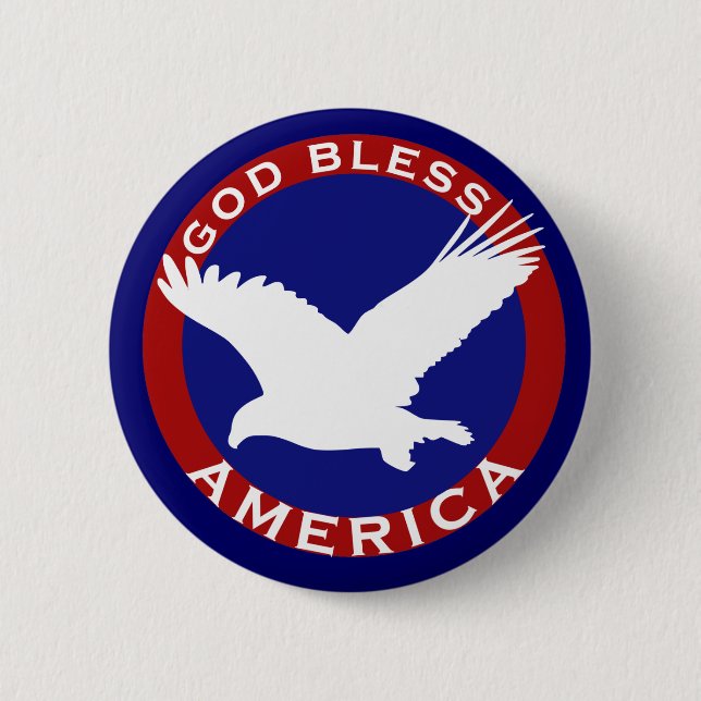 Gott segne Amerika Button (Vorderseite)