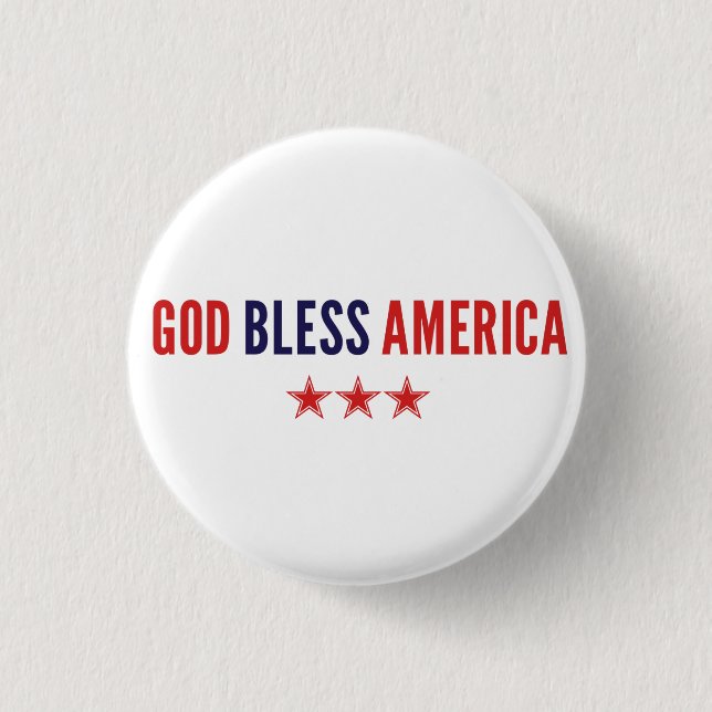 Gott segne Amerika Button (Vorderseite)