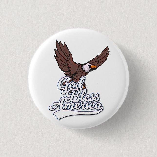 Gott segne Amerika Button (Vorderseite)