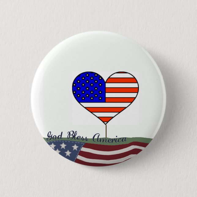 Gott segne Amerika Button (Vorderseite)