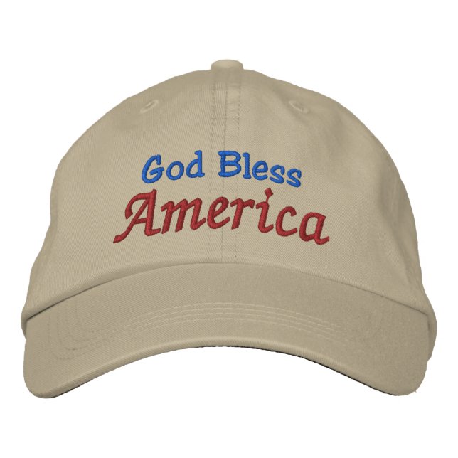 Gott segne Amerika durch SRF Bestickte Kappe (Vorderseite)