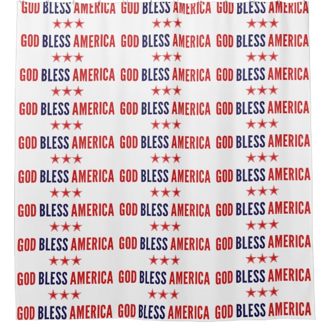 Gott segne Amerika Duschvorhang (Vorderseite)