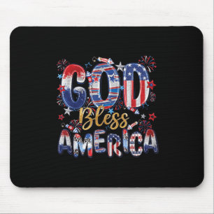 Gott segne Amerika Feuerwerk patriotisch christlic Mousepad