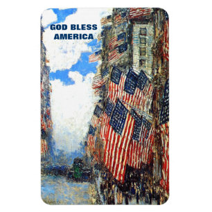 Gott segne Amerika. Fine Art Patriotic Magnet