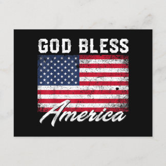 Gott segne Amerika Flag 4. Juli Patriotic Begleitkarte