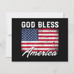 Gott segne Amerika Flag 4. Juli Patriotic Save The Date