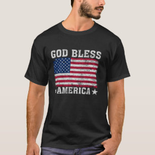 Gott segne Amerika Flag Patriotic American Long T-Shirt