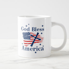 Gott segne Amerika - Flagge Jumbo-Tasse