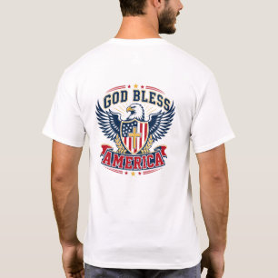 Gott segne Amerika-Flagge Patriotischer christlich T-Shirt