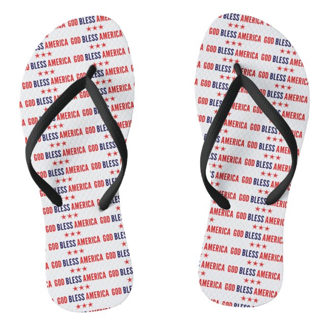 Gott segne Amerika Flip Flops (Fußbett)