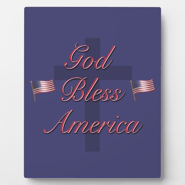 Gott segne Amerika Fotoplatte (Vorderseite)