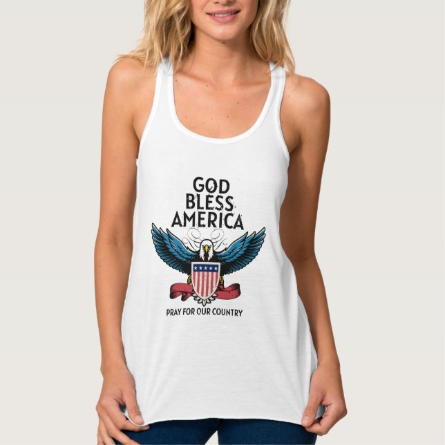 Gott segne Amerika Frauen Tank Top (Vorderseite)