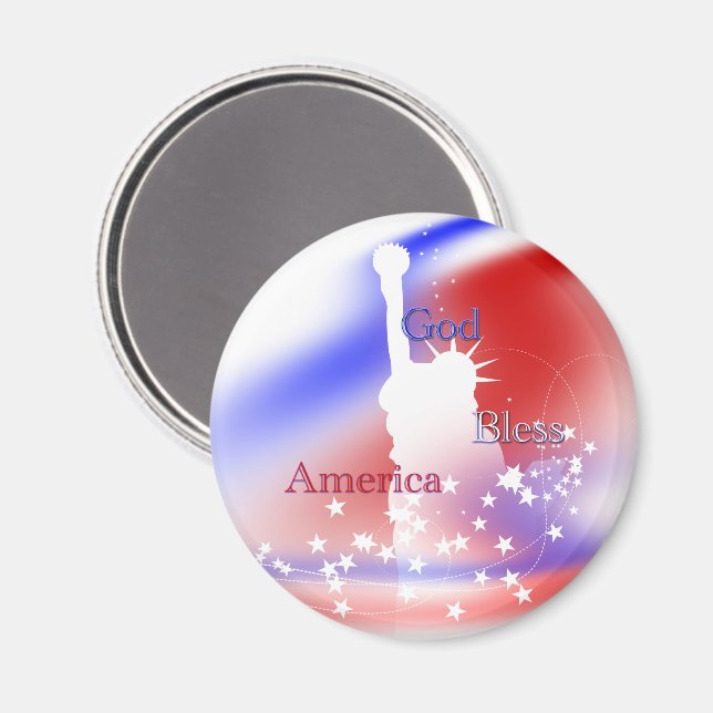 Gott segne Amerika Freiheit Magnet (Vorderseite/Rückseite)