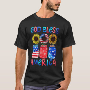Gott segne Amerika für Frauen Patriotisch 4. Juli T-Shirt