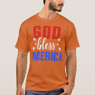Gott segne Amerika für Unabhängigkeitstag am 4. J T-Shirt