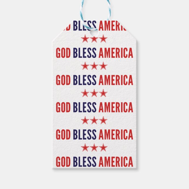 Gott segne Amerika Geschenkanhänger (Vorderseite)
