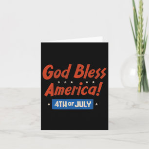 Gott segne Amerika glücklich 4. Juli Patriotische Karte