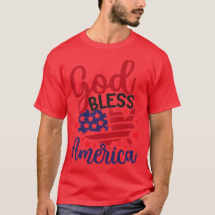 Gott segne Amerika glücklich Unabhängigkeitstag T-Shirt
