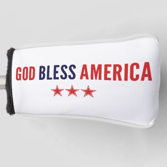 Gott segne Amerika Golf Headcover (Vorderseite)