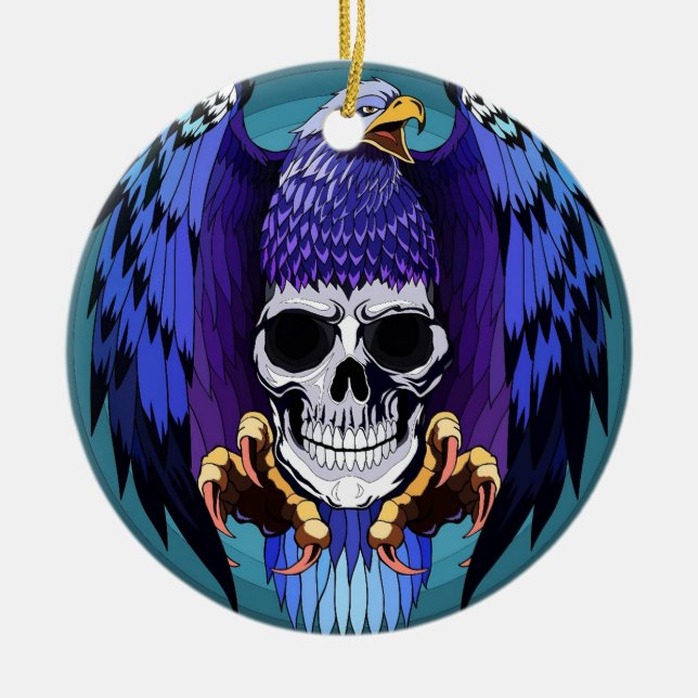 Gott segne Amerika Keramik Ornament (Vorne)