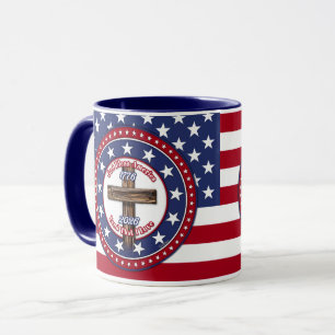 Gott segne Amerika Land, das ich liebe Rugged Cros Tasse