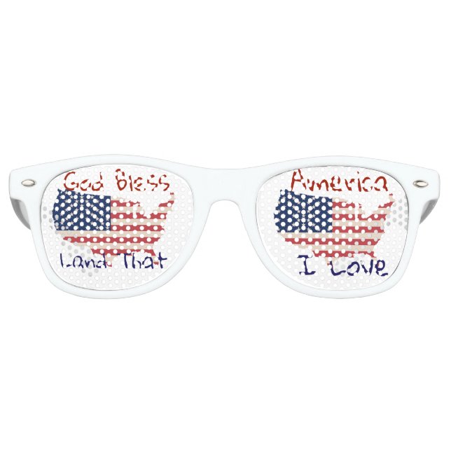 Gott segne Amerika Land, dass ich Liebe Partybrille (Vorderseite)
