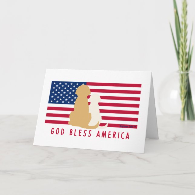 Gott segne Amerika leere Karten (Vorderseite)