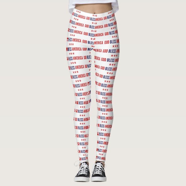 Gott segne Amerika Leggings (Vorderseite)