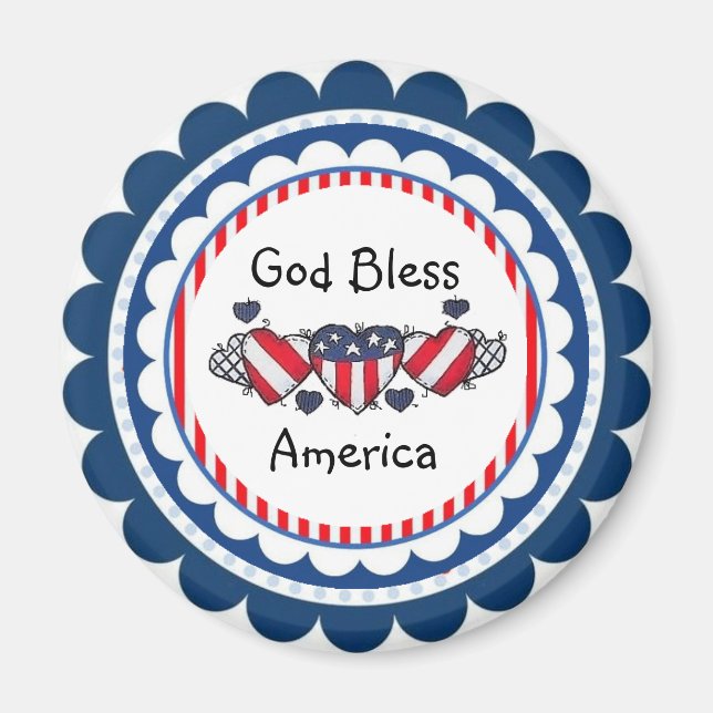 Gott segne Amerika Magnet (Vorne)