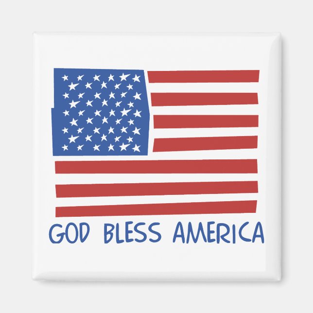 Gott segne Amerika-Magnet Magnet (Vorne)