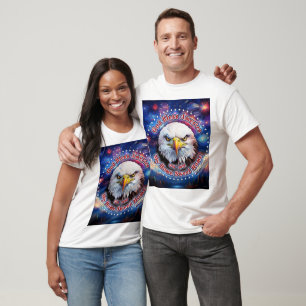 Gott segne Amerika, mein Zuhause, Brown Eagle Feue T-Shirt