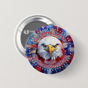Gott segne Amerika Mein Zuhause Süßes Zuhause Rote Button