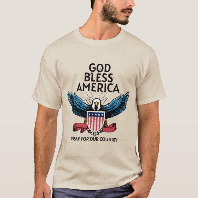 Gott segne Amerika Mens T - Shirt (Vorderseite)