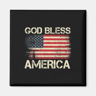 Gott segne Amerika mit dem Gedenktag der amerikani Magnet
