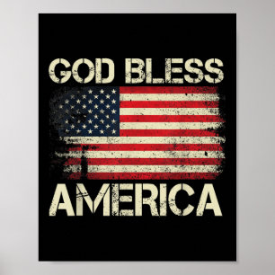 Gott segne Amerika mit dem Gedenktag der amerikani Poster