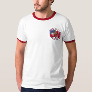 Gott segne Amerika mit der Flagge der USA und Kreu T-Shirt