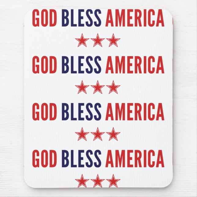 Gott segne Amerika Mousepad (Vorne)