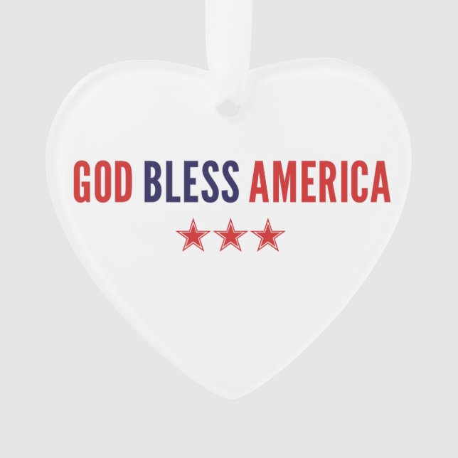 Gott segne Amerika Ornament (Vorderseite)