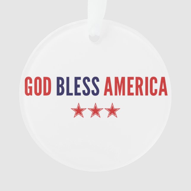 Gott segne Amerika Ornament (Vorderseite)