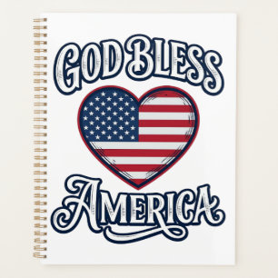 Gott segne Amerika Patrioten-Herz-Shirt-Design_1 Planer